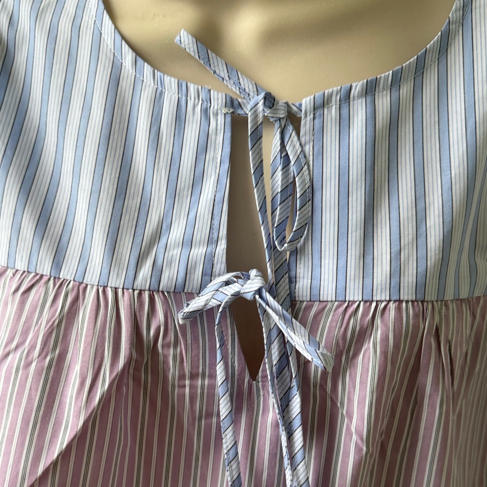 Easel 100% Cotton Stripe Shirt Top Large NWT - Picture 5 of 7